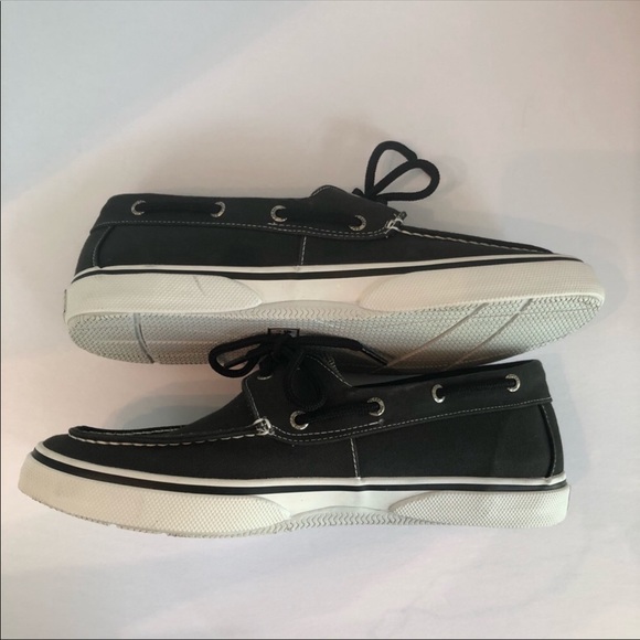Sperry Topsider Halyard Black Canvas shoe Men's 11 - Picture 6 of 8